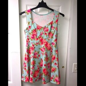 Floral skater dress.